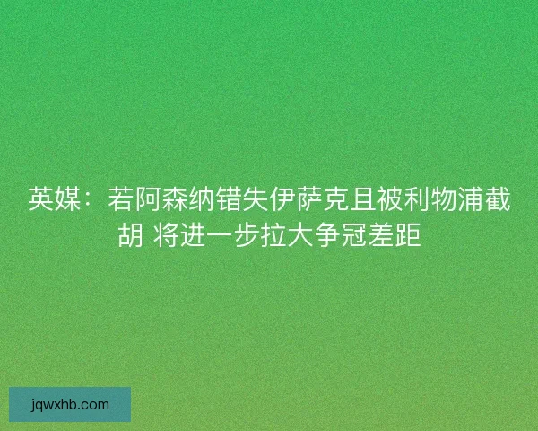 英媒：若阿森纳错失伊萨克且被利物浦截胡 将进一步拉大争冠差距